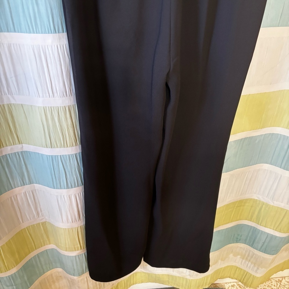 Monique Lhuillier One-Shoulder Jumpsuit Black Sz 0P - Picture 7 of 9